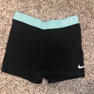 Nike Pros with Neon Waist Band